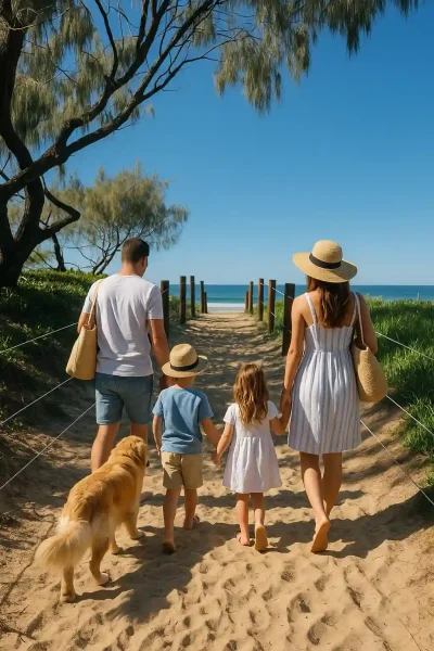 beach walk children's routine